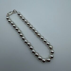 Sterling Silver Beaded Bracelet 11.5g